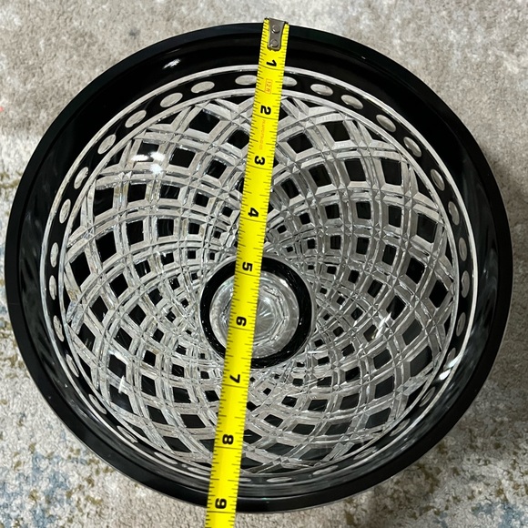 Ajka crystal black cut to clear. Bohemian crystal made in Hungary. - Picture 6 of 12